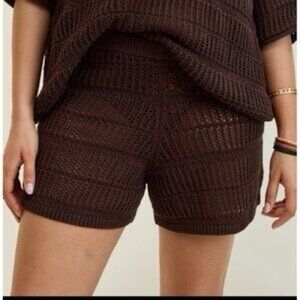 Aerie Open Knit High Waist Shorts